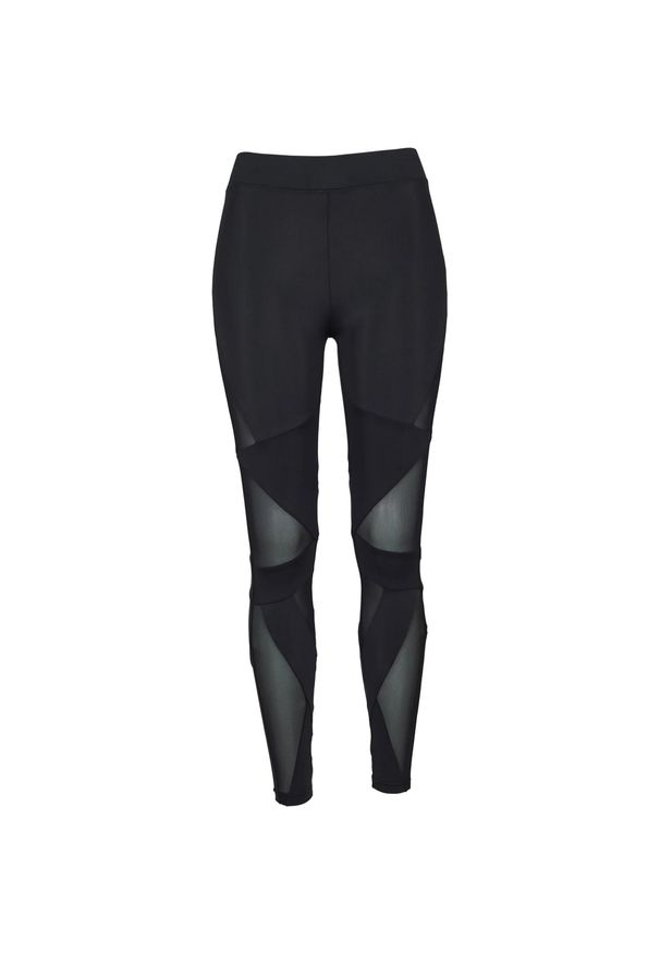 Urban Classics - Legginsy Damskie Siatka Trójkąt Tech. Kolor: czarny. Sport: turystyka piesza