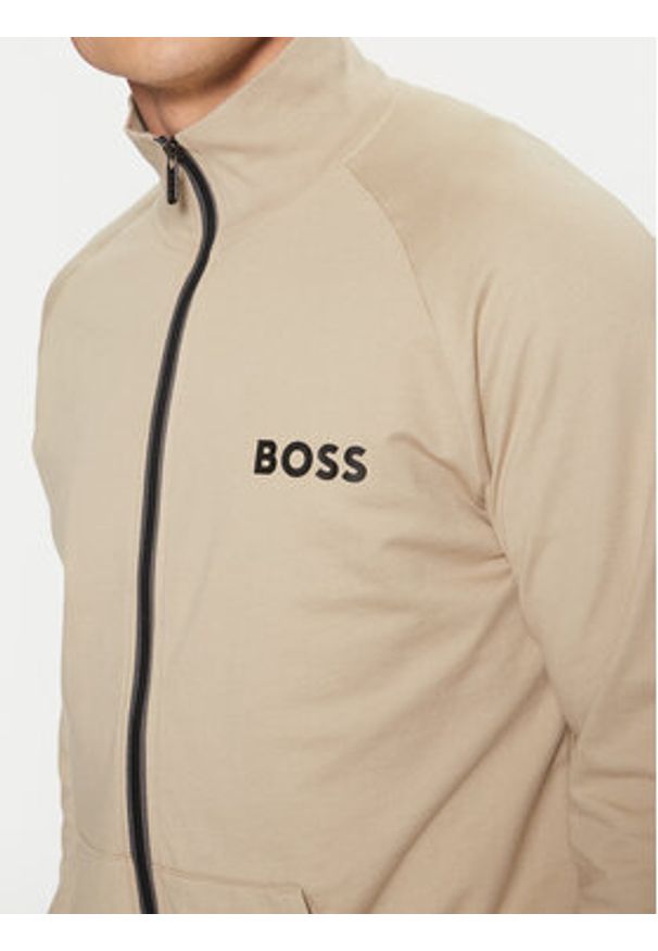 BOSS Bluza Authentic 50535823 Beżowy Regular Fit. Kolor: beżowy. Materiał: bawełna