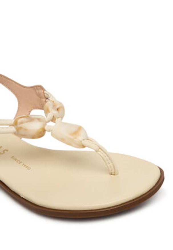 Hispanitas Sandały HV264785 C001 Écru. Kolor: kremowy. Materiał: skóra