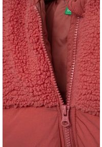 United Colors of Benetton kurtka dziecięca kolor różowy. Okazja: na co dzień. Typ kołnierza: kaptur. Kolor: różowy. Styl: casual #2
