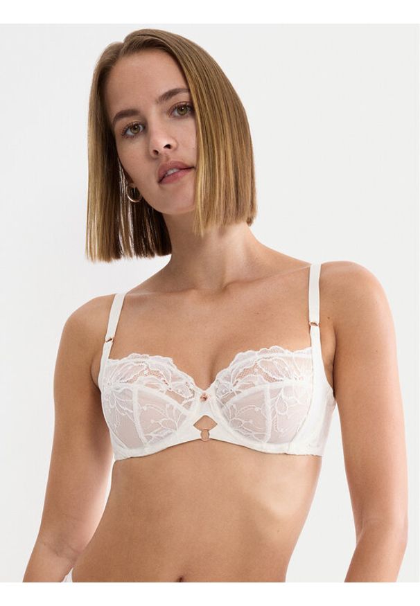 Triumph Biustonosz balkonetka Wild Gardenia Florale 10224879 Écru. Kolor: kremowy. Materiał: lyocell