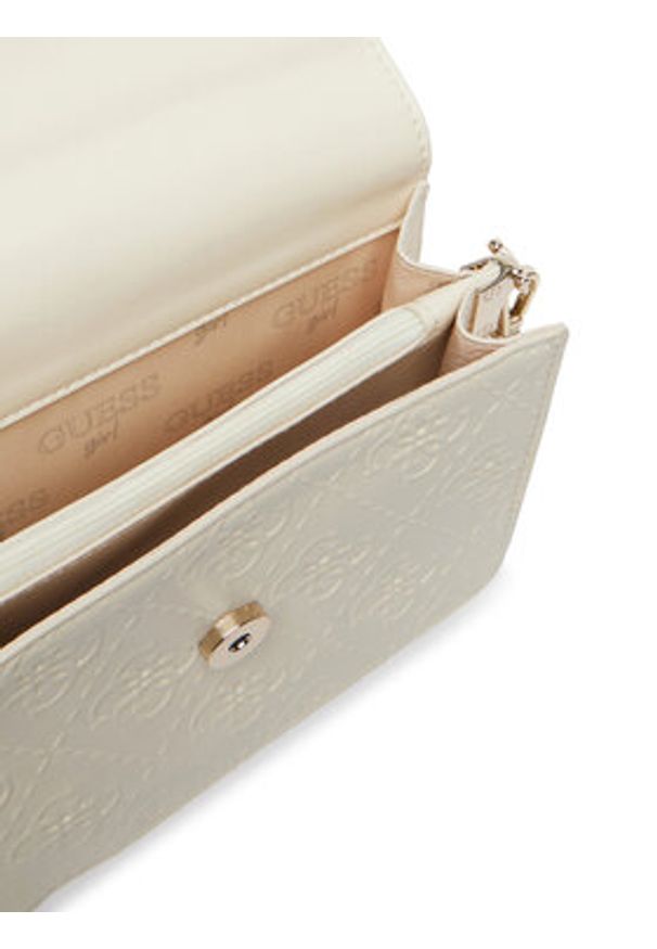 Guess Torebka J6RZ15 WGT10 Écru. Kolor: kremowy. Materiał: skórzane