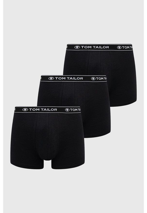 Tom Tailor bokserki (3-pack) męskie kolor czarny. Kolor: czarny. Materiał: materiał