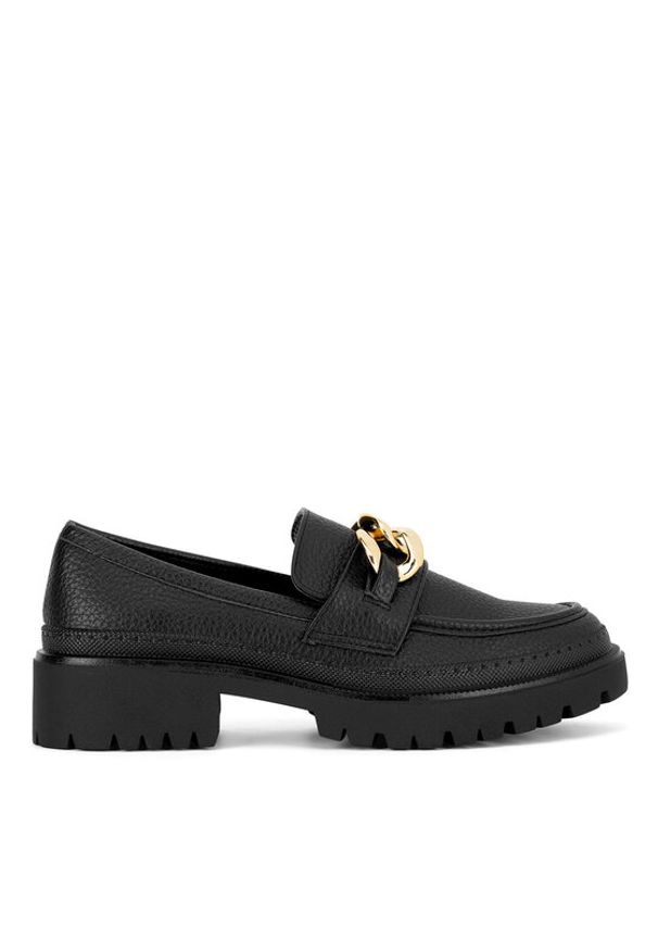 DeeZee Loafersy 23038T259 Czarny. Kolor: czarny. Materiał: materiał, skóra
