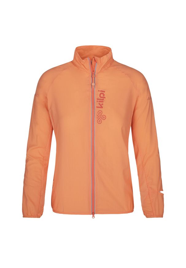 Damska kurtka do biegania Kilpi TIRANO-W. Kolor: pomarańczowy, różowy, niebieski, wielokolorowy