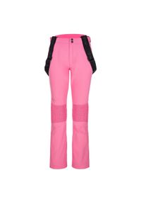 Damskie spodnie narciarskie softshell Kilpi DIONE-W. Kolor: różowy. Materiał: softshell. Sport: narciarstwo #1