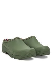 Hunter Klapki WFF1002RMA Khaki. Kolor: brązowy. Materiał: guma #5