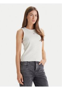 Calvin Klein Jeans Top LV047C201G Beżowy Slim Fit. Kolor: beżowy. Materiał: bawełna #1