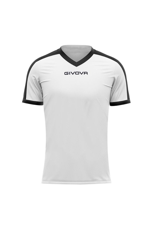Koszulka piłkarska dla dorosłych Givova Revolution Interlock. Kolor: biały, wielokolorowy, czarny. Sport: piłka nożna