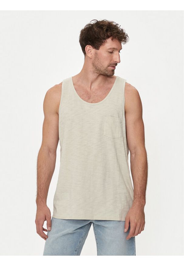 GAP - Gap Tank top 545873-01 Beżowy Regular Fit. Kolor: beżowy. Materiał: bawełna