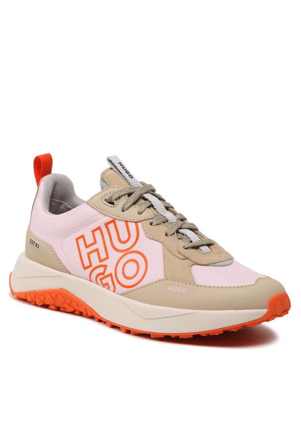 Sneakersy Hugo 50493153 Open Pink 698. Kolor: różowy. Materiał: materiał