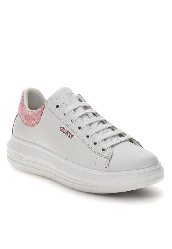 Sneakersy Guess. Kolor: biały. Materiał: skóra