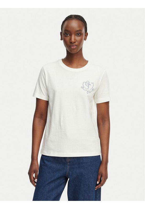 GANT - Gant T-Shirt 4201440 Biały Regular Fit. Kolor: biały. Materiał: bawełna