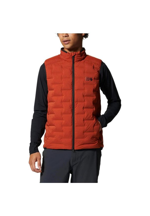 MOUNTAIN HARDWEAR - Kamizelka męska Mountain Hardwear Stretchdown. Kolor: wielokolorowy, żółty, pomarańczowy. Materiał: puch. Sezon: zima