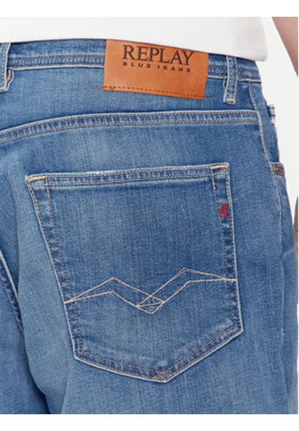 Replay Szorty jeansowe M1072 .000.573 Niebieski Regular Fit. Kolor: niebieski. Materiał: bawełna