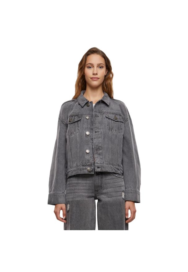Urban Classics - Damska Kurtka Dżinsowa Oversize Z Lat 80.. Kolor: szary. Sezon: lato. Sport: turystyka piesza