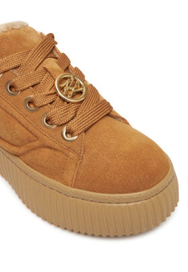 Karl Lagerfeld - KARL LAGERFELD Sneakersy Kreeper Lo KL42312 Brązowy. Kolor: brązowy. Materiał: skóra, zamsz