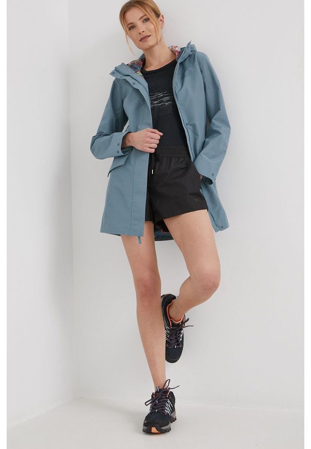 Jack Wolfskin kurtka przeciwdeszczowa Cape York Paraside damska kolor zielony. Kolor: zielony. Materiał: materiał, włókno