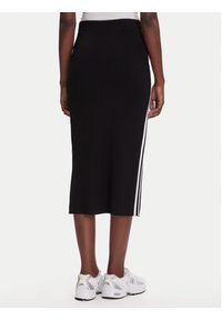 Adidas - adidas Spódnica ołówkowa adicolor Knit 3-Stripes JW2661 Czarny Regular Fit. Kolor: czarny. Materiał: wiskoza #5