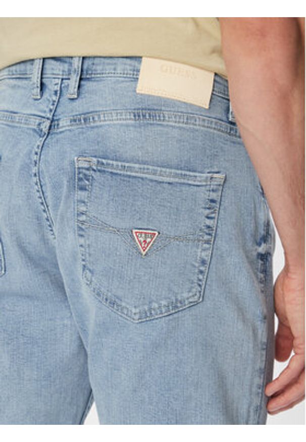 Guess Jeansy M6GA31 D0779 Niebieski jasny Straight Fit. Kolor: niebieski