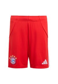 Adidas - Szorty FC Bayern 25/26 Home Kids. Kolor: czerwony. Sport: piłka nożna