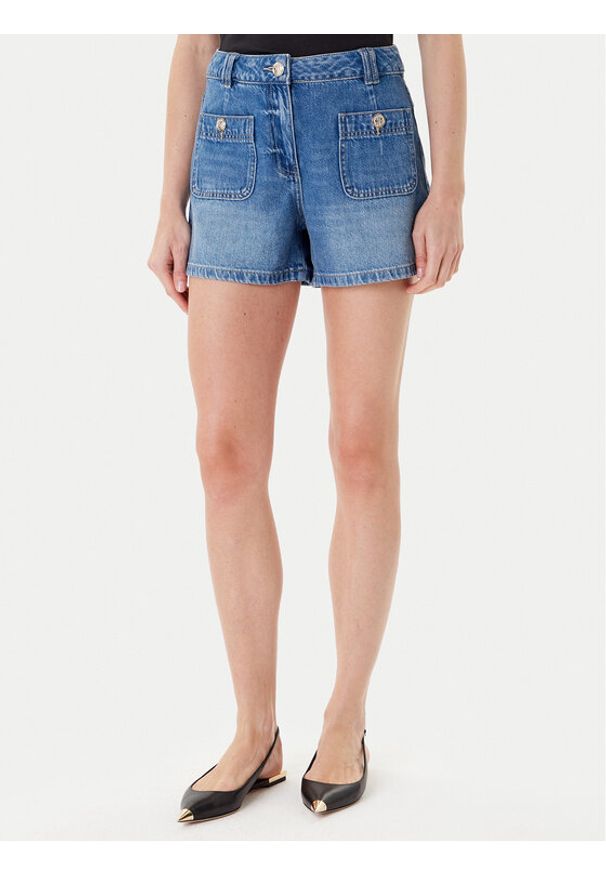 Morgan Szorty jeansowe 251-SHAMIZ Niebieski Slim Fit. Kolor: niebieski. Materiał: bawełna