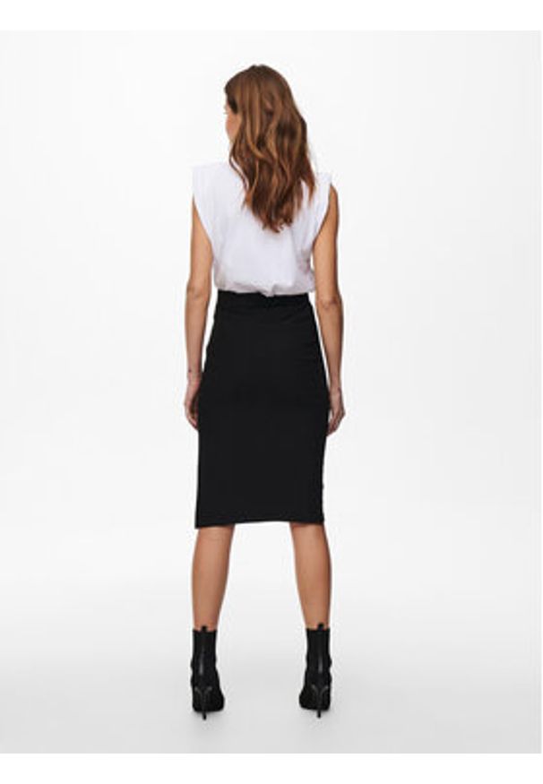only - ONLY Spódnica ołówkowa 15233600 Czarny Slim Fit. Kolor: czarny. Materiał: syntetyk, wiskoza
