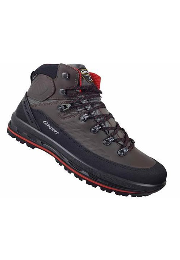 Buty trekkingowe męskie Grisport Marrone Dakar Trekking. Wysokość cholewki: za kostkę. Zapięcie: sznurówki. Kolor: szary, wielokolorowy. Materiał: guma, materiał, tkanina, skóra. Szerokość cholewki: normalna. Sport: turystyka piesza