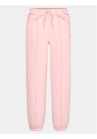 TOMMY HILFIGER - Tommy Hilfiger Spodnie dresowe KS0KS00494 D Różowy Regular Fit. Kolor: różowy. Materiał: bawełna #4