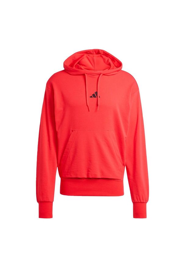 Adidas - Bluza z kapturem Essentials Feelcozy French Terry. Typ kołnierza: kaptur. Kolor: czarny, czerwony, wielokolorowy. Materiał: materiał. Sport: fitness
