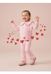 Sinsay - Bluza crewneck ze wzorem w serca - różowy. Kolor: różowy #1