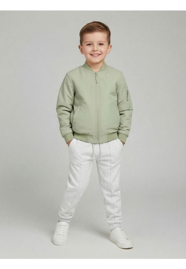 Sinsay - Spodnie jogger z przeszyciami - szary. Kolor: szary