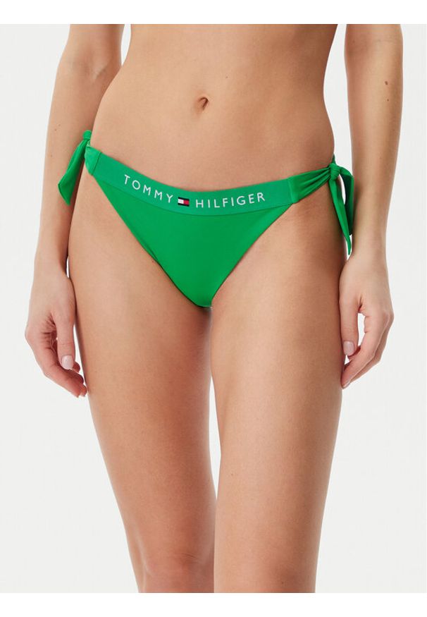 TOMMY HILFIGER - Tommy Hilfiger Dół od bikini UW0UW04497 Zielony. Kolor: zielony. Materiał: syntetyk