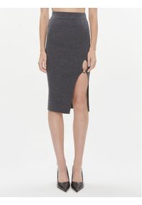Pinko Spódnica midi Siamese 101844 A15S Szary Slim Fit. Kolor: szary. Materiał: wełna