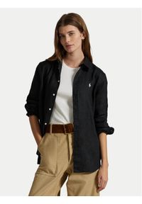 Polo Ralph Lauren Koszula 211970730003 Czarny Classic Fit. Typ kołnierza: polo. Kolor: czarny. Materiał: len #1