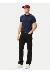 TOMMY HILFIGER - Tommy Hilfiger Polo Performance MW0MW37309 Granatowy Regular Fit. Typ kołnierza: polo. Kolor: niebieski. Materiał: bawełna #5