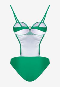 Renee - Zielony Strój Kąpielowy Jednoczęściowy z Wycięciami w Talii i na Plecach Tovantia. Kolor: zielony #6