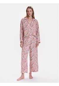 United Colors of Benetton - United Colors Of Benetton Piżama 4W313P00U Beżowy Relaxed Fit. Kolor: beżowy. Materiał: wiskoza