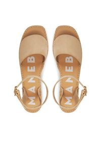 Manebi Espadryle M 1.1 WJ Beżowy. Kolor: beżowy. Materiał: zamsz, skóra #4