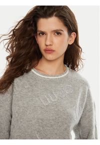 Liu Jo Sweter TF4173 MS55L Szary Regular Fit. Kolor: szary. Materiał: syntetyk #5