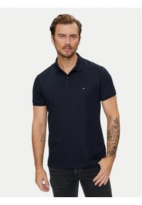 TOMMY HILFIGER - Tommy Hilfiger Polo Essential MW0MW35585 Granatowy Regular Fit. Typ kołnierza: polo. Kolor: niebieski. Materiał: bawełna