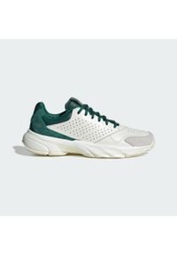 Adidas - Buty Courtjam Control 3 Premium Tennis. Kolor: zielony, biały, wielokolorowy. Materiał: skóra. Sport: tenis