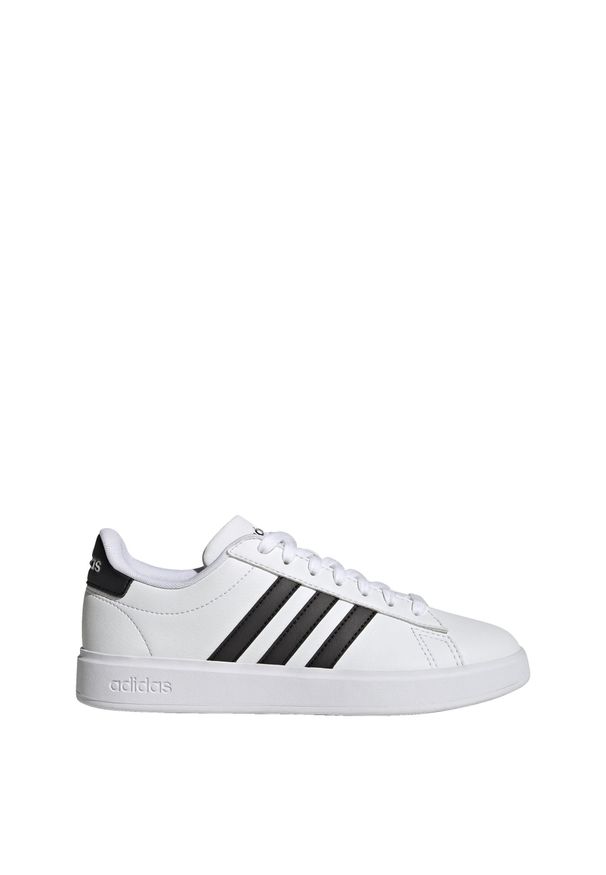 Adidas - Buty Grand Court Cloudfoam Lifestyle Court Comfort. Kolor: biały, czarny, wielokolorowy. Materiał: skóra ekologiczna, guma, materiał, tkanina. Model: Adidas Cloudfoam. Sport: turystyka piesza