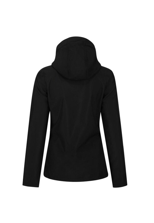 Regatta - Kurtka Damska Venturer 3 Layer Hooded Soft Shell Jacket. Kolor: czarny. Sport: turystyka piesza