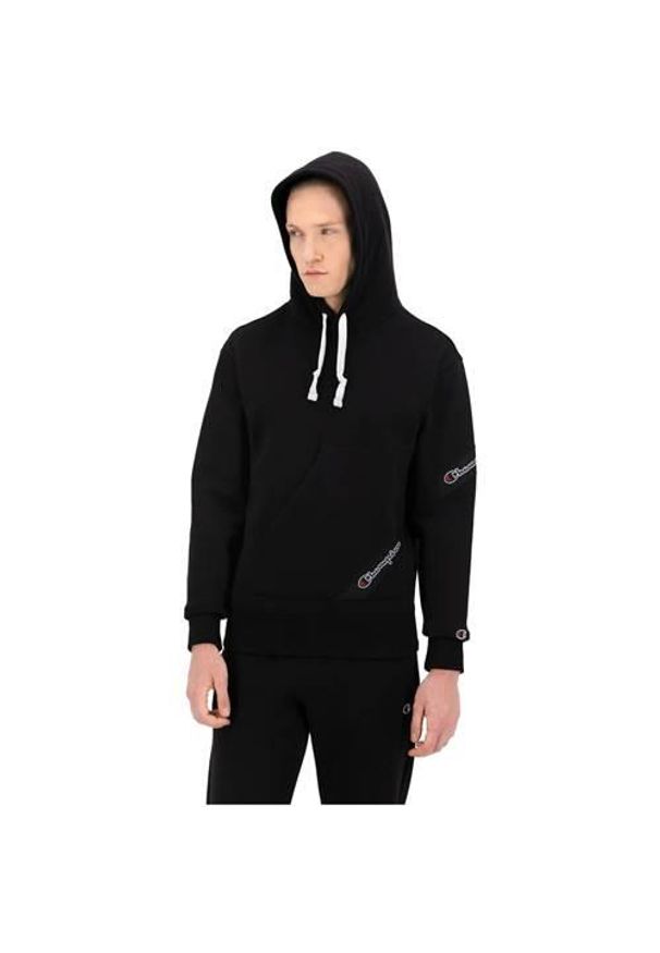Bluzy sportowa męska Champion Asymmetric Pocket Hoodie. Typ kołnierza: kaptur. Kolor: czarny