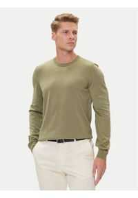 BOSS Sweter Botto-L 50476364 Zielony Regular Fit. Kolor: zielony. Materiał: wełna