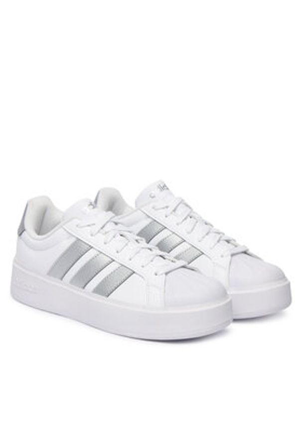 Adidas - adidas Sneakersy Streettalk Bold KJ3857 Biały. Kolor: biały. Materiał: skóra