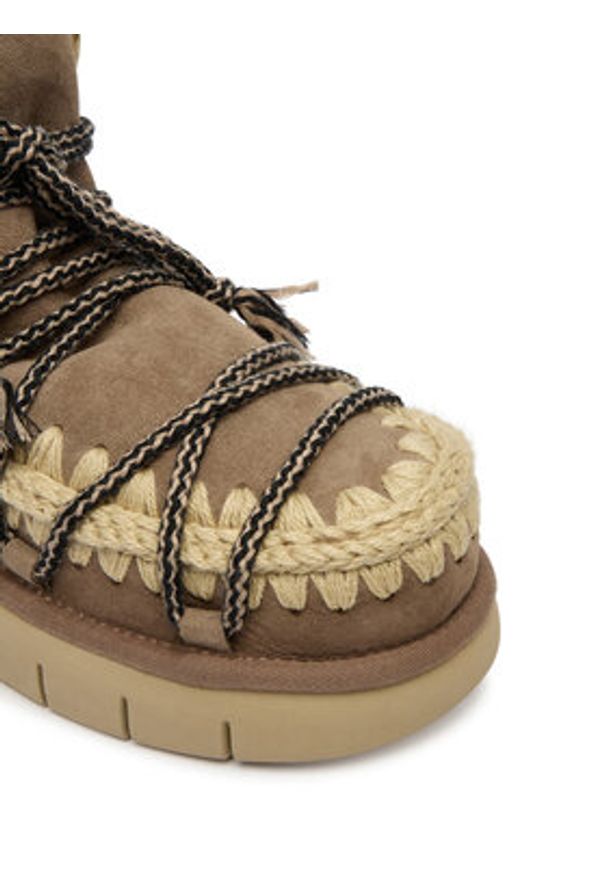 Mou Śniegowce MU.FW531024A Szary. Kolor: szary. Materiał: zamsz, skóra