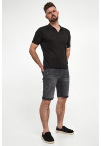 Karl Lagerfeld - Polo męskie lniane KARL LAGERFELD. Typ kołnierza: polo. Materiał: len