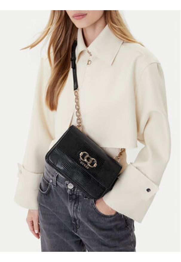 Guess Torebka Salinge HWKG96 24200 Czarny. Kolor: czarny. Materiał: skórzane